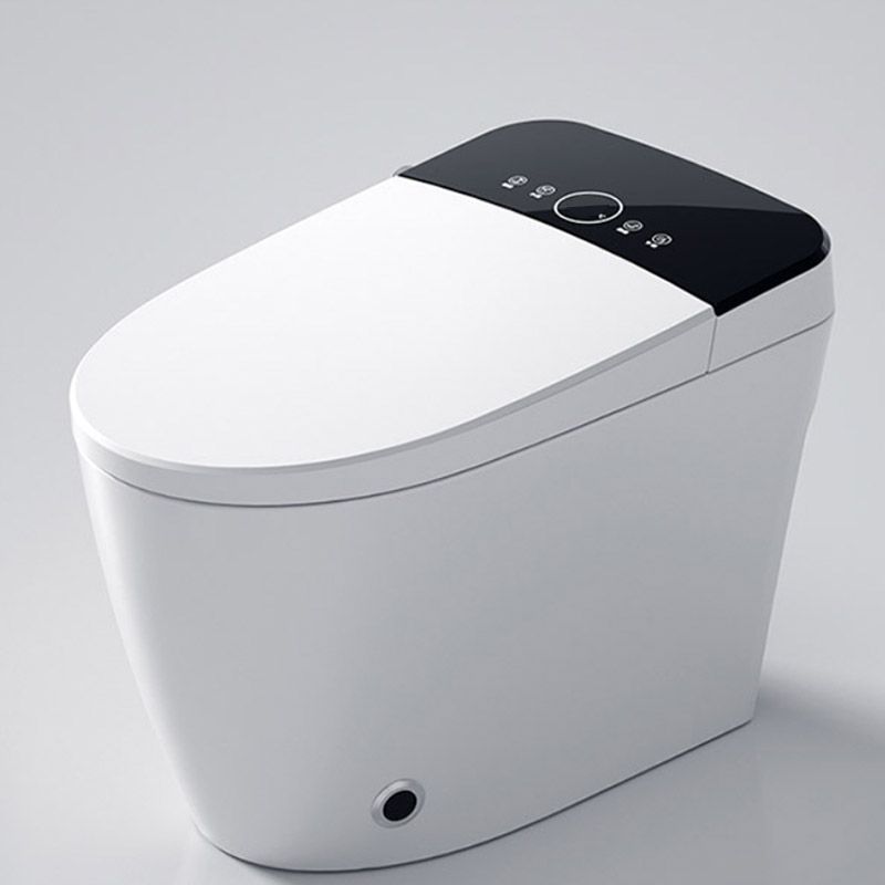 Contemporary One Piece Toilet Floor Mounted White Toilet Bowl with Seat for Washroom