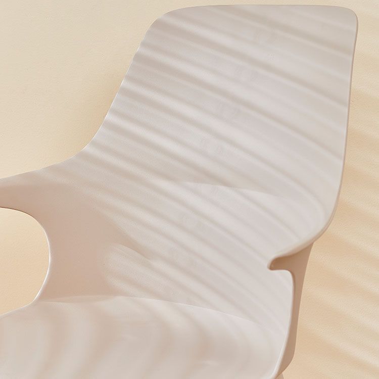Plastic Side Chair Scandinavian Style Arm Solid Back Chairs for Home