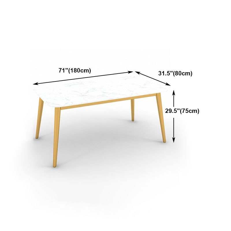 Glam Style 1/4/5 Pieces Dining Set White-gold Table Kitchen Set for Dining Room