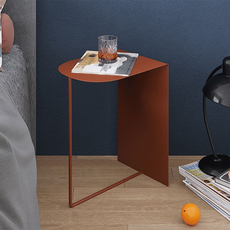 Rustic Sofa Side Accent Table Metal Abstract Living Room Accent Side Table