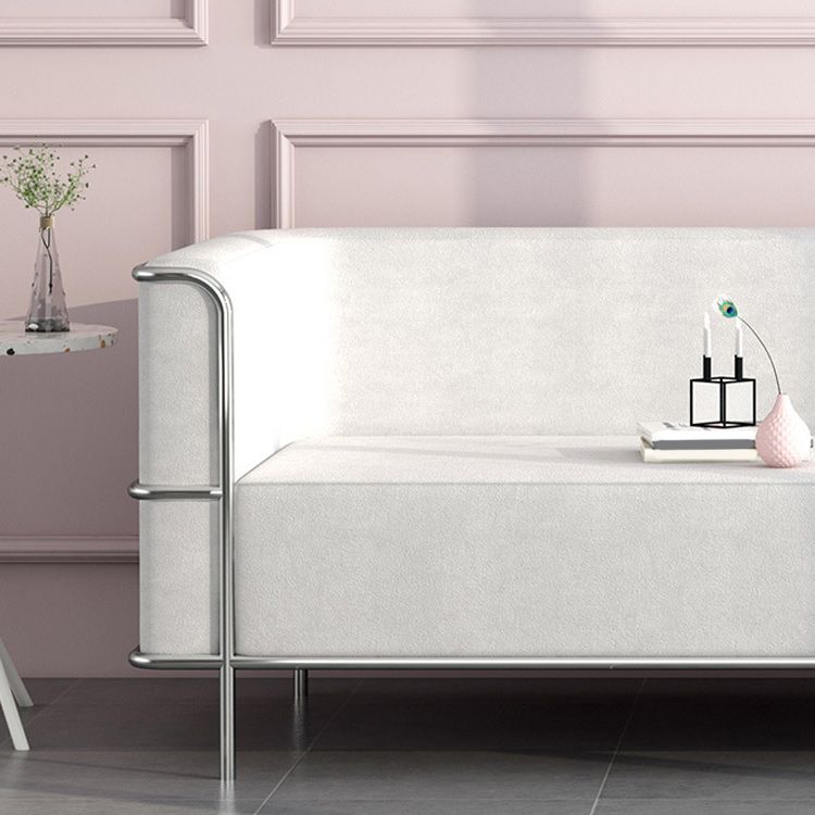 Tight Back Settee Stain Resistant Solid Color Sofa for Living Room