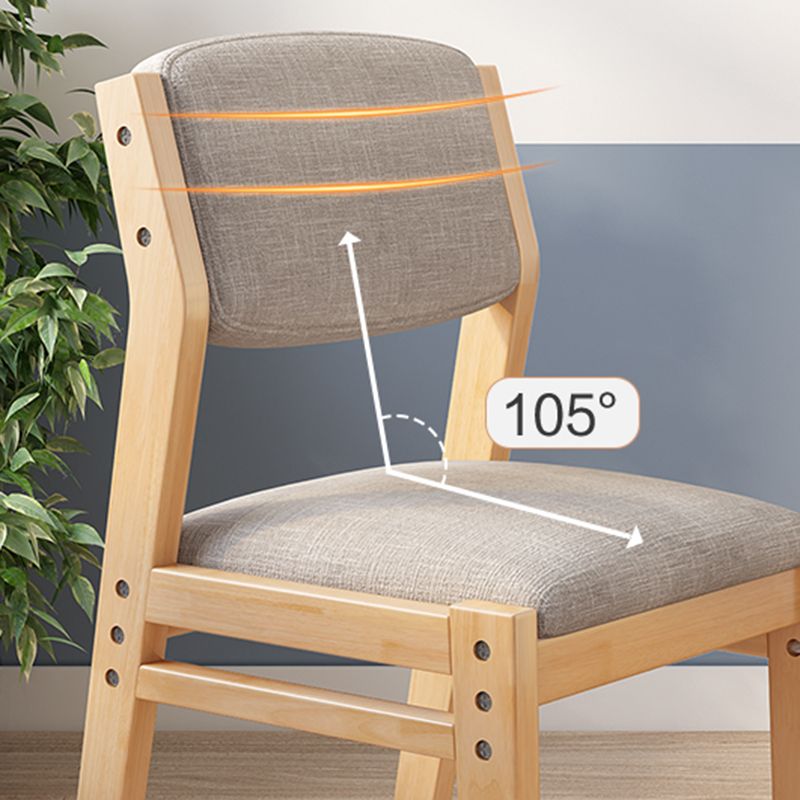 Chaise en bois intérieure et extérieure moderne, chaise simple de salle à manger à dossier ouvert sans accoudoirs