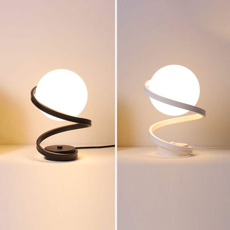 Lampade da tavolo moderne per camera da letto con paralume in vetro per soggiorno camera da letto