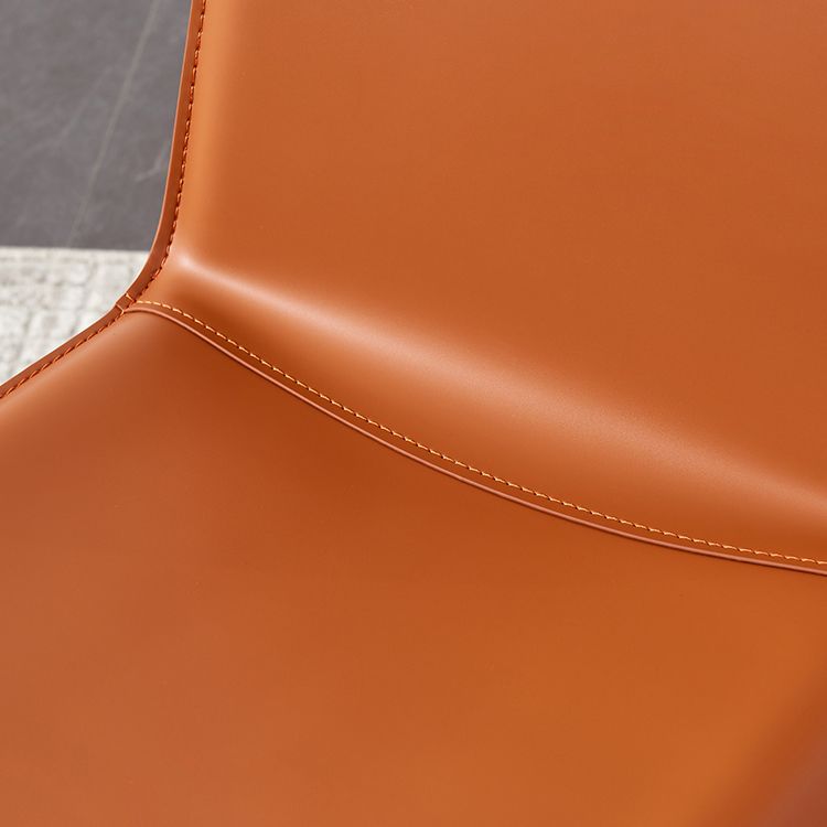 Modern Style Leather Dining Armless Chair Metal Side Chair for Home Use