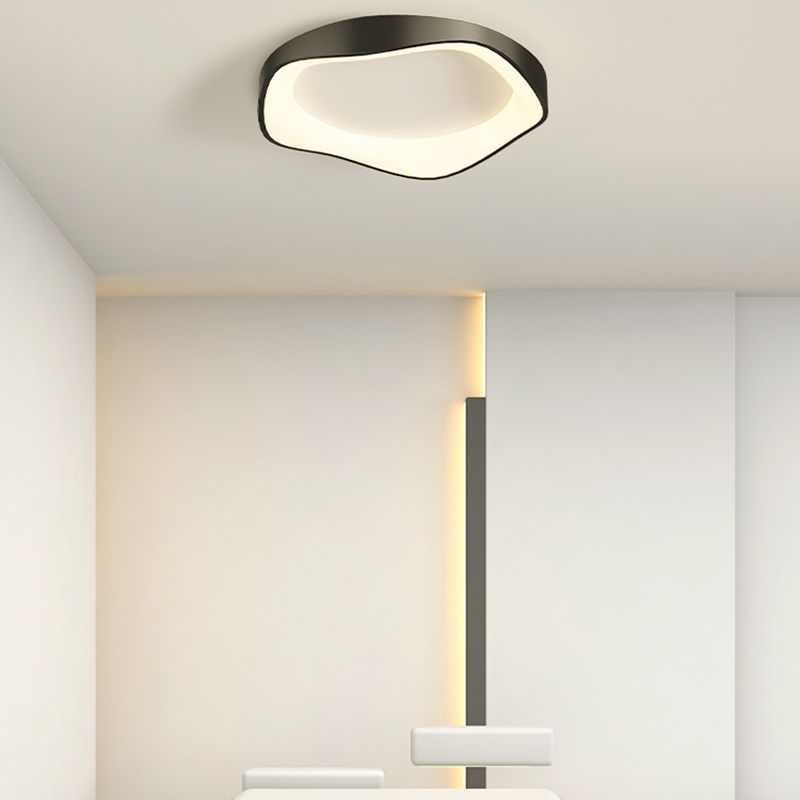 LED Modern Metal Flush Mount Linear Shape Ceiling Light with Acrylic Shade for Passage