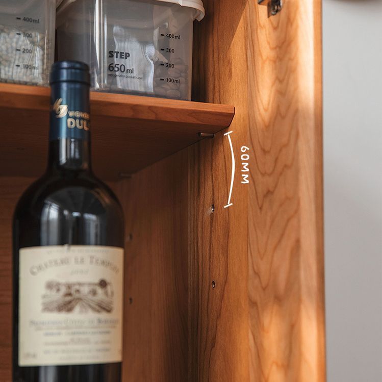 Stain Resistant Storage Cabinet Solid Wood Cabinet with Shelves