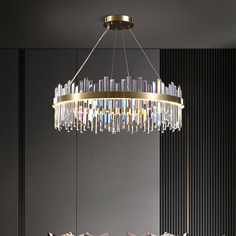 Lampadario geometrico a sospensione a sospensione lampadari di cristallo moderni per sala da pranzo