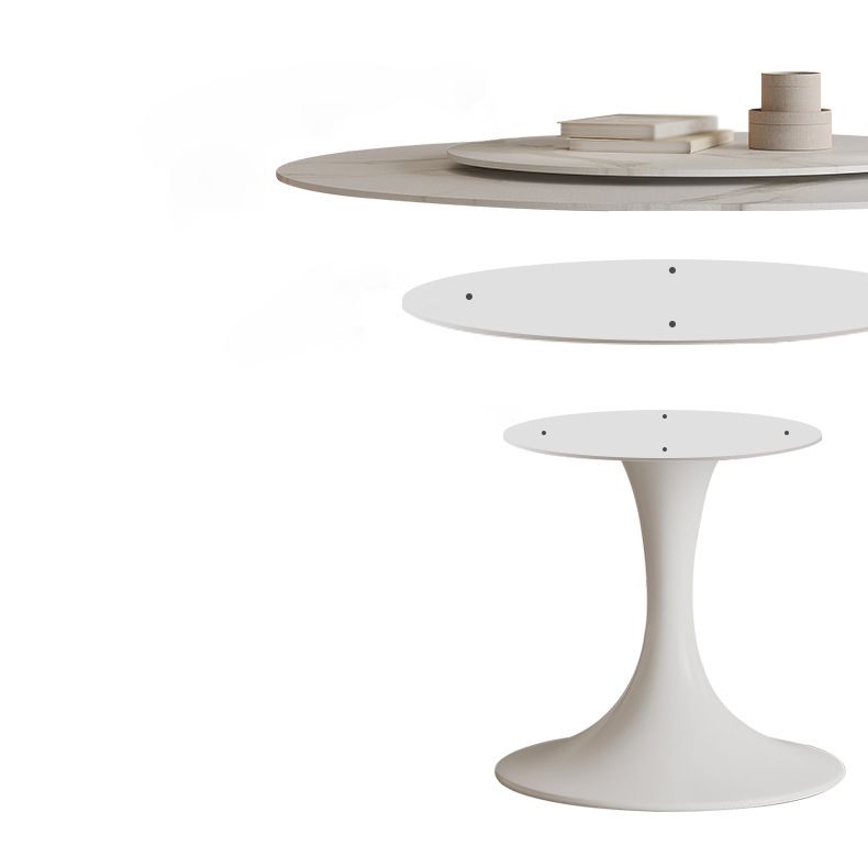 Mesa de comedor de tulipán redonda moderna de acabado mate para el hogar para el hogar