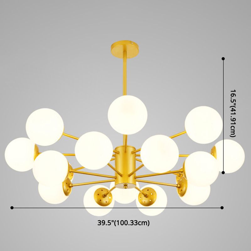Spherical Chandelier Light Ultra-Contemporary Glass Ceiling Pendant for Living Room