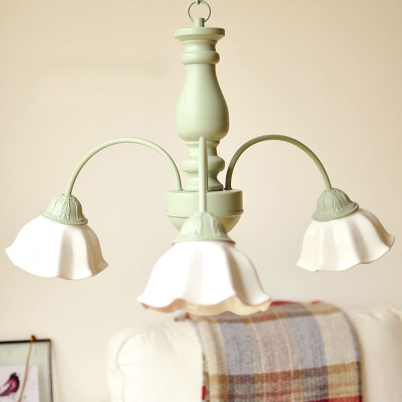 White Glass Hanging Pendant Lights Modern Hanging Lamps for Dining Room