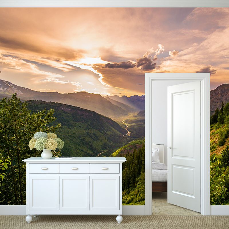 Whole Mountain Landscape Wall Murals Waterproof Wall Decor for Bedroom