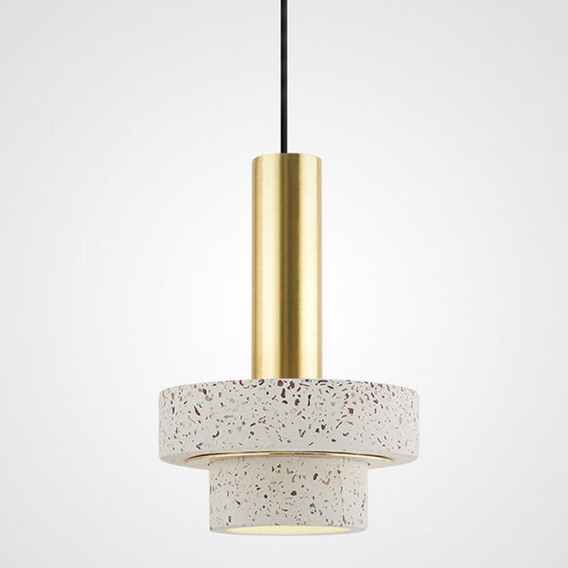 Tiered Pendant Light Fixture Minimalist Style Stone Ceiling Pendant Light for Bedroom