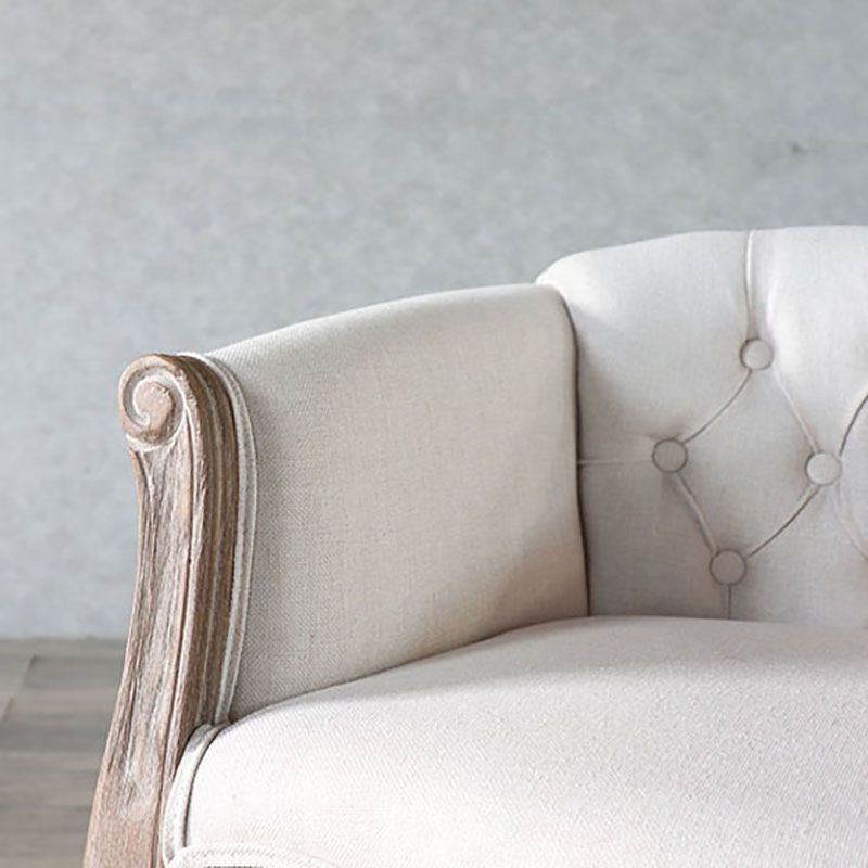 Matte Finish Solid Back Chair Farmhouse Coffee Shop Fabric Arm Chair