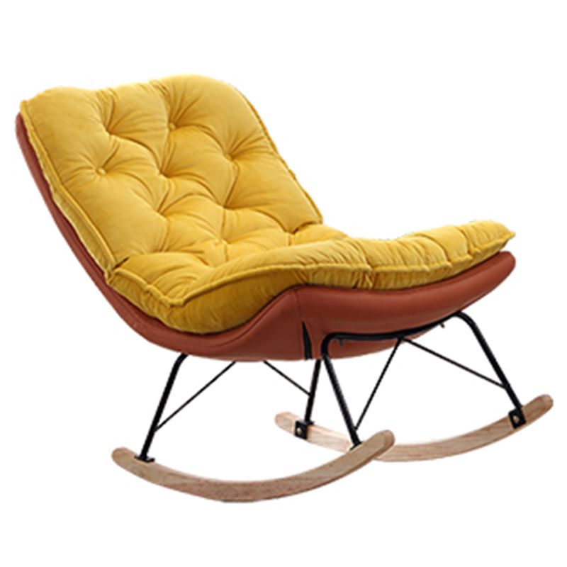Modern Reclining Rocker Chair Upholstered Rocking Chair for Living Room