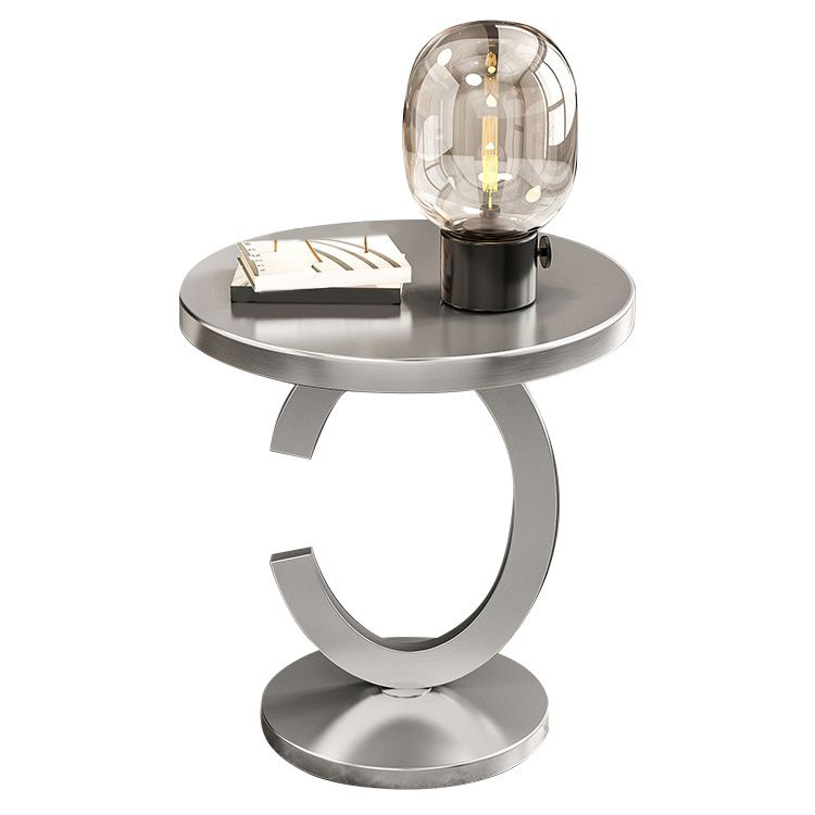 Mid-Century Round Metal Side End Table C Side Table for Living Room