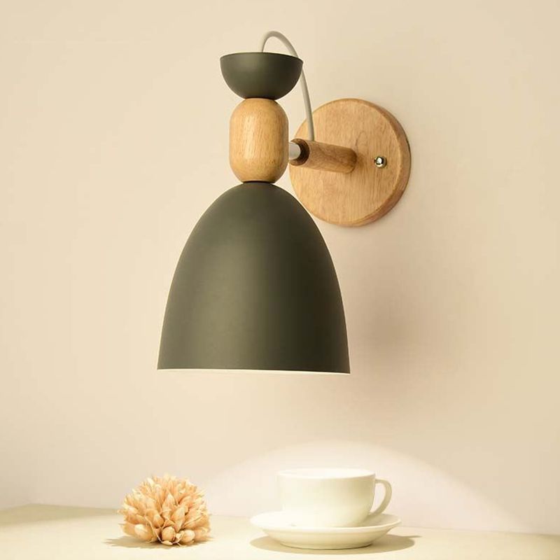 1-Light Geometric Wall Light Fixtures Modern Style Metal Wall Mount Lamp