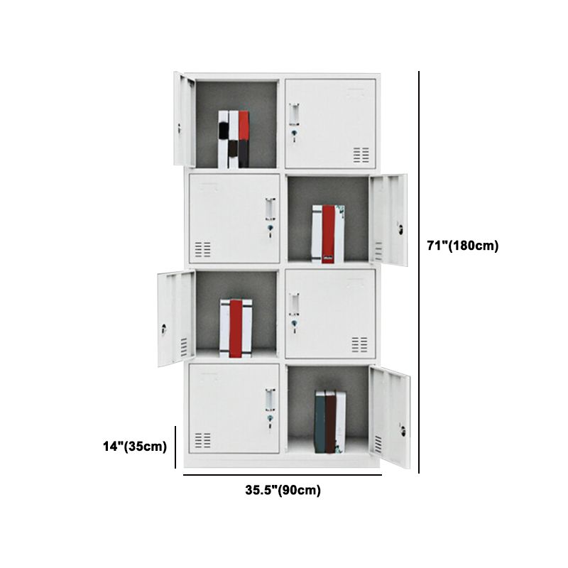 Contemporary Style Wardrobe White Metal Wardrobe Closet for Home