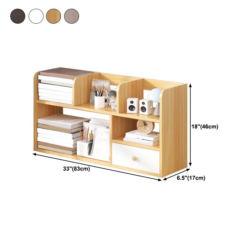 Modern Style Bookshelf Engineer Wood Bookcase with Drawer for Home