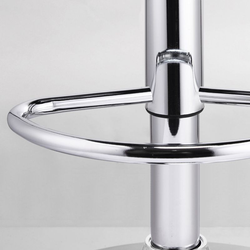 Modern Adjustable Height Swivel Plastic Low Back Bar Stool with Footrest
