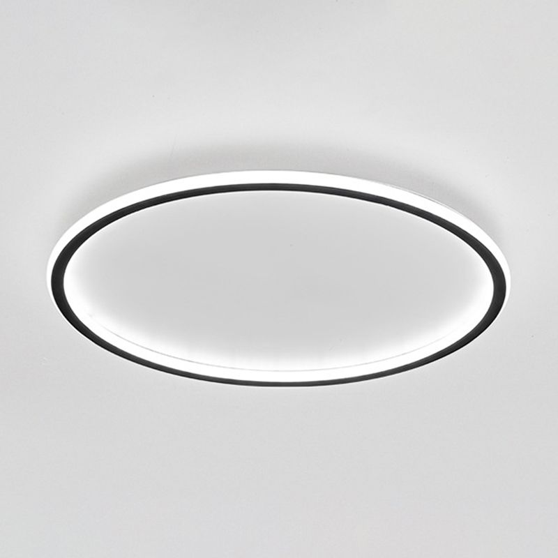 Ronde inbouwlampen Eigentijds aluminium plafondmontagearmatuur voor woonkamer