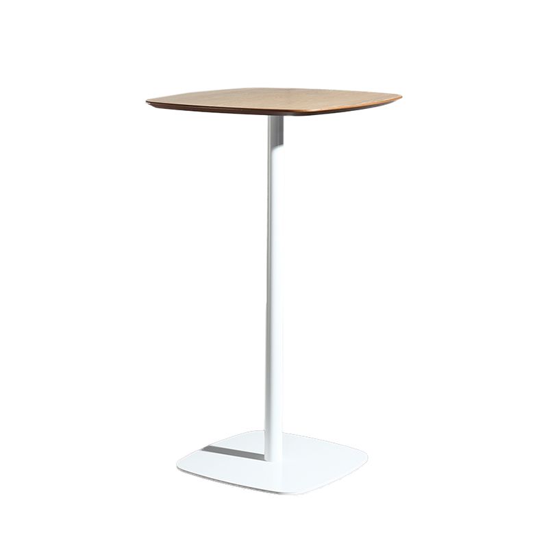 Industrial Square Bar Table 40.5-inch Height Artificial Wood Bistro Table with Pedestal