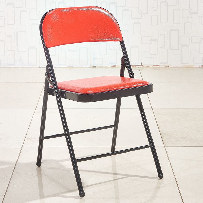 Modern Desk Chair Leather Computer Chair Low-Back Chair in Red/Brown/Black