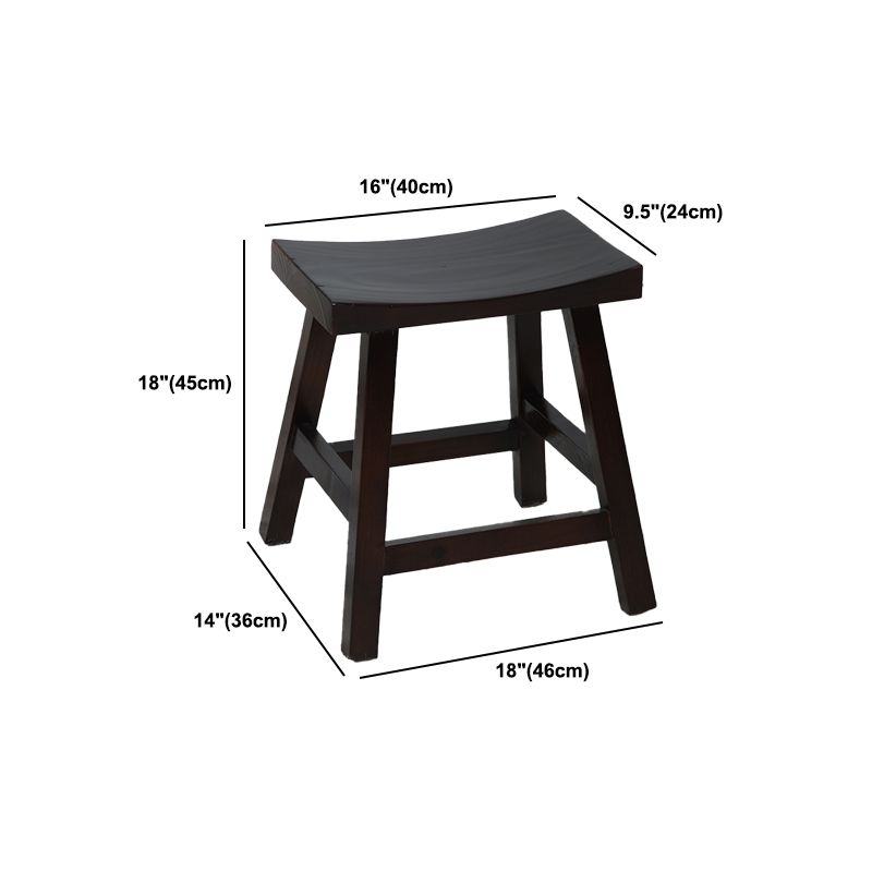 Coffee Shop Wood Counter & Bar Stool Contoured Seat Counter Stool in Brown