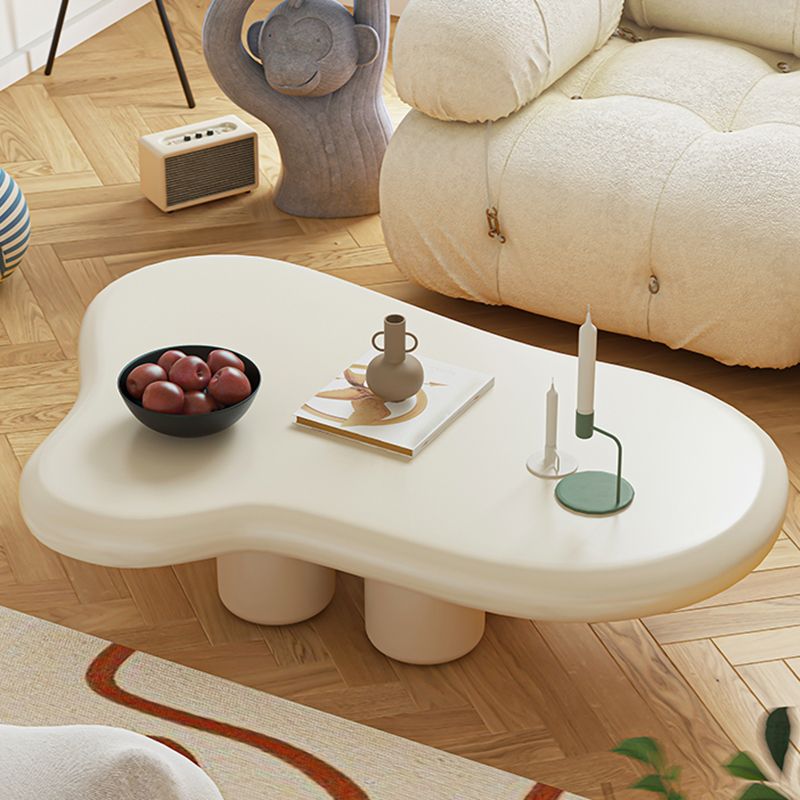 Scandinavian Wooden Coffee Table Free form 3 Legs Coffee Table for Bedroom