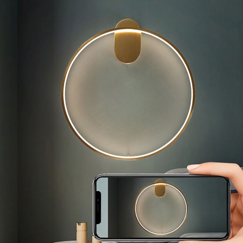 Modern Geometric Linear Wall Mount Lighting Minimalist Metallic LED Wall Sconce
