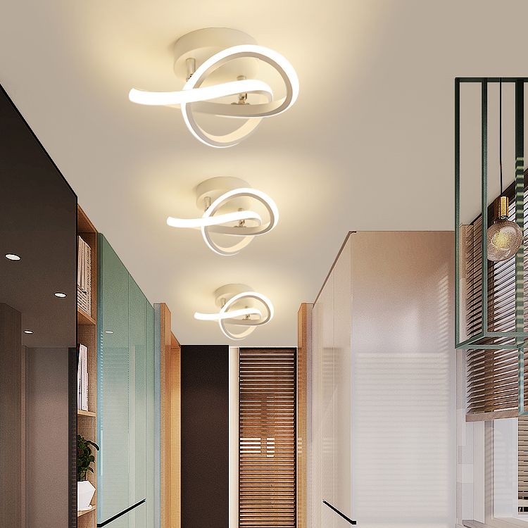 Lámpara de techo LED minimalista Lámpara de montaje en techo en espiral
