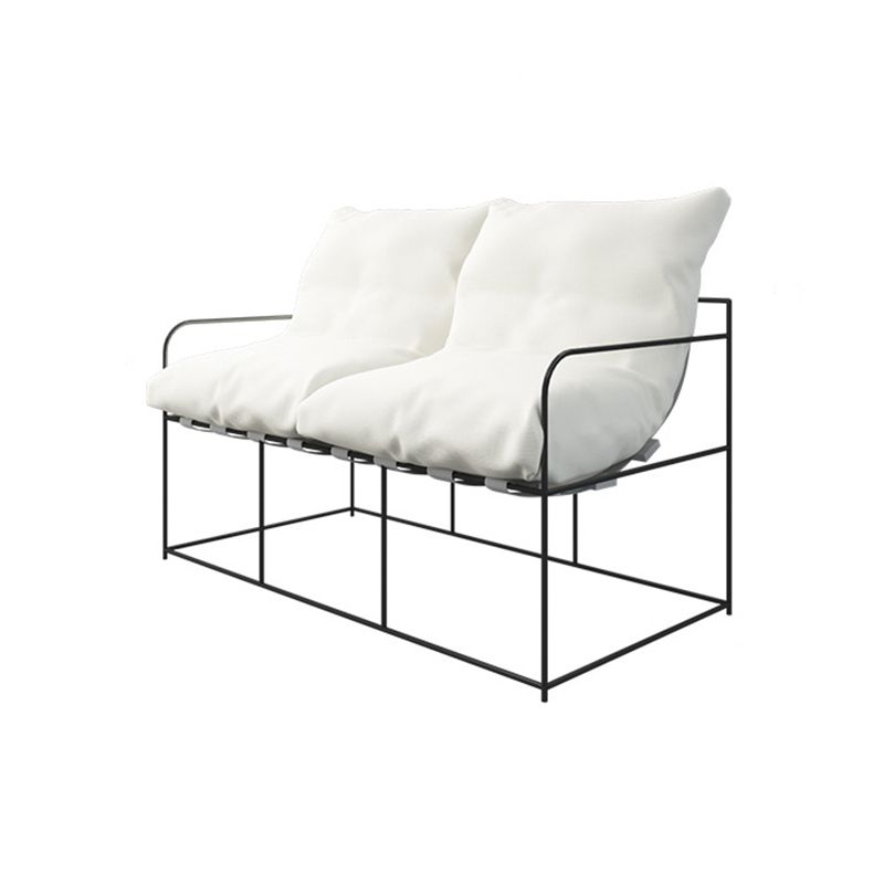 Modern White Stain Resistant Seating Tuxedo Arm Sofa for Bonus Room