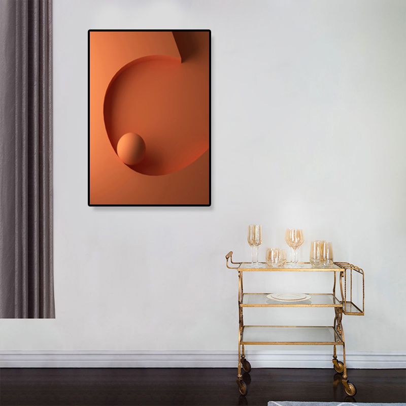 Geometric Pattern Wall Decor Children's Art Textured Canvas in Pastel Color for Family Room