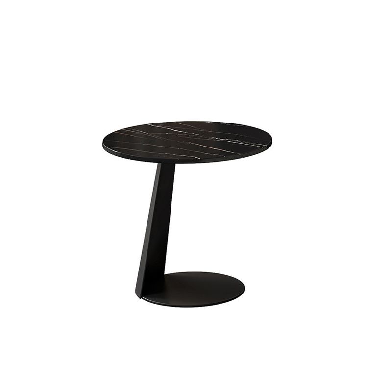 Contemporary Coffee Table Round Faux Marble Cocktail Table