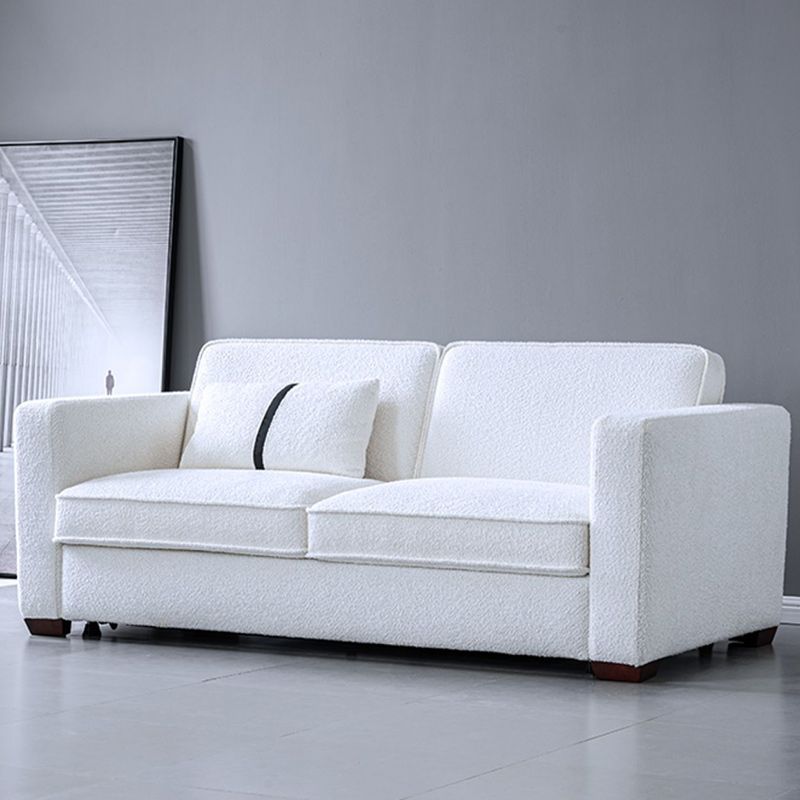 37" Wide Scandinavian Sofa Futon Foldable Upholstered Sleeper Sofa