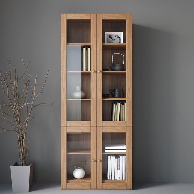 Modern Accent Cabinet Square Storage Cabinet with Glass Paned