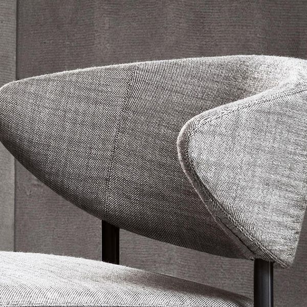 Contemporary Chairs Open Back Dining Side Chairs with Metal Legs for Kitchen