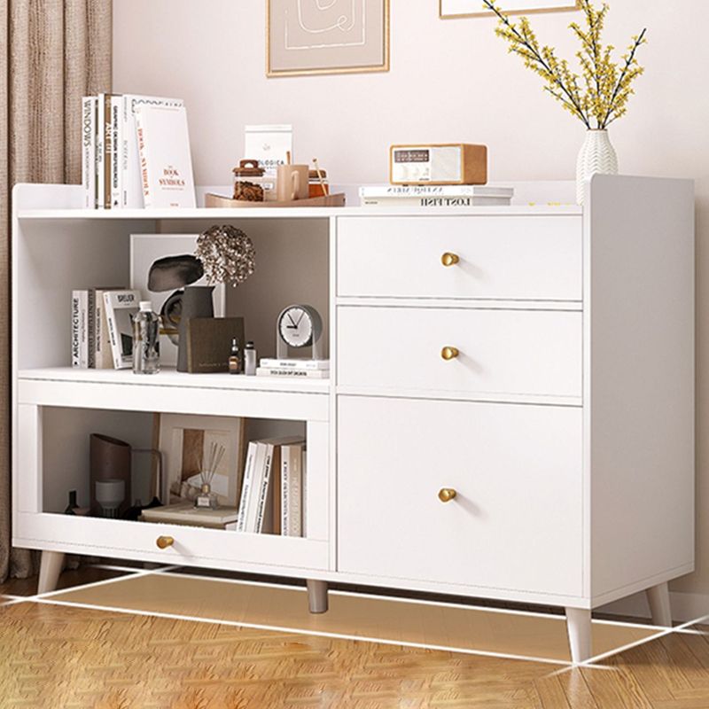Bracket Legs Accent Cabinet with Drawers and Doors Cabinet for Living Room