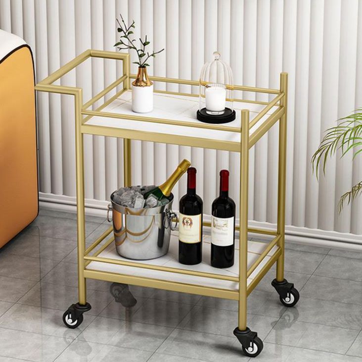 29.52" High Rolling Contemporary Prep Table Stone Prep Table