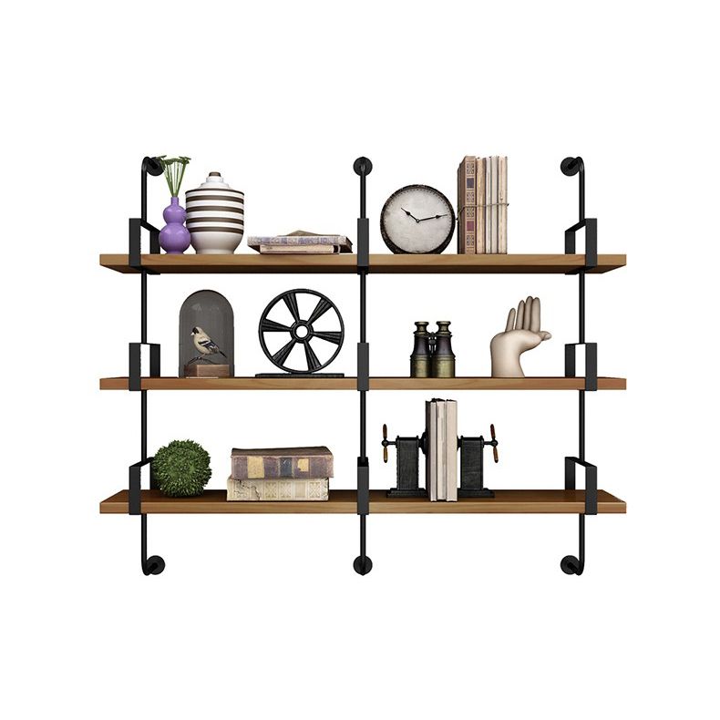 7.87"W Bookshelf Wall Mounted Industrial Style Bookcase for Home Study Room