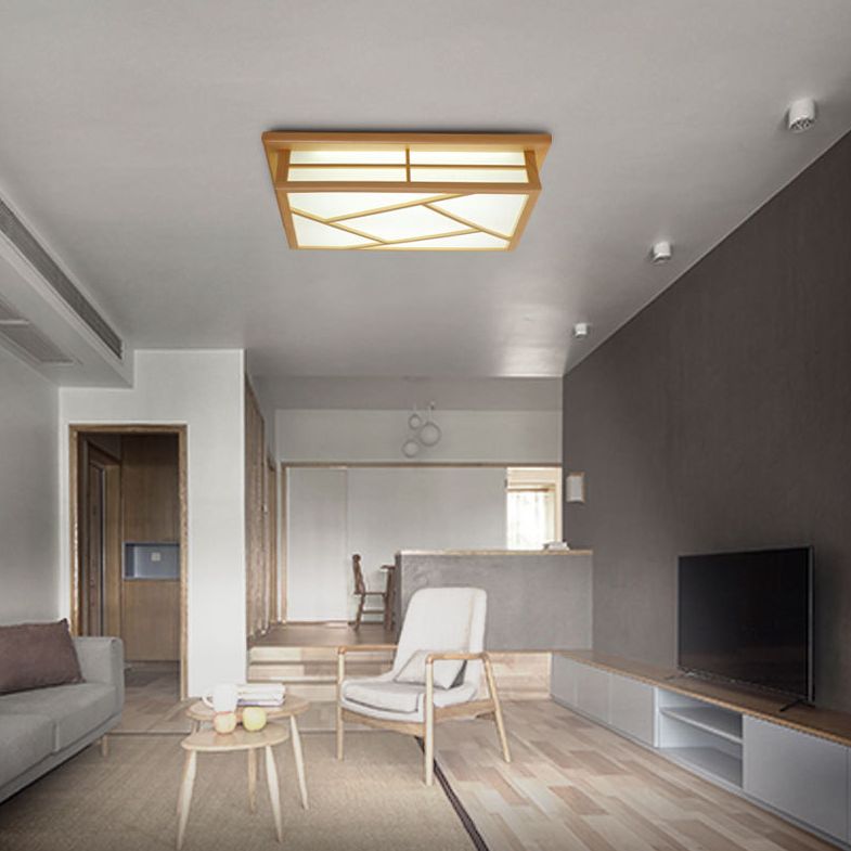 Holz quadratisch bündig Halterung Deckenbefestigung Moderne Stil LED Holz Decke montiert Licht