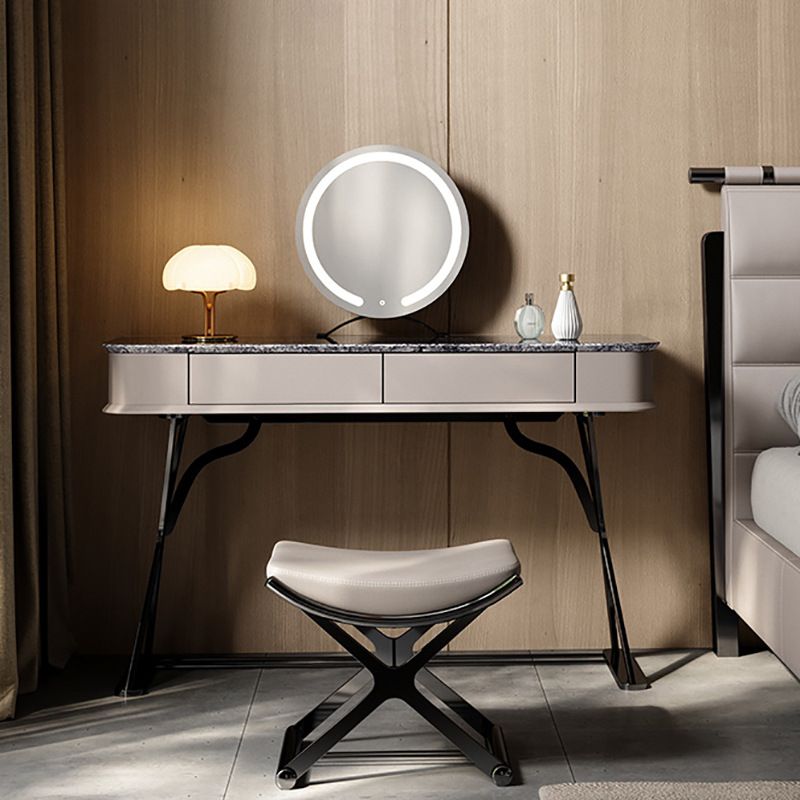 Modernism Stone Top Vanity 29.52" High Vanity Set with Stool