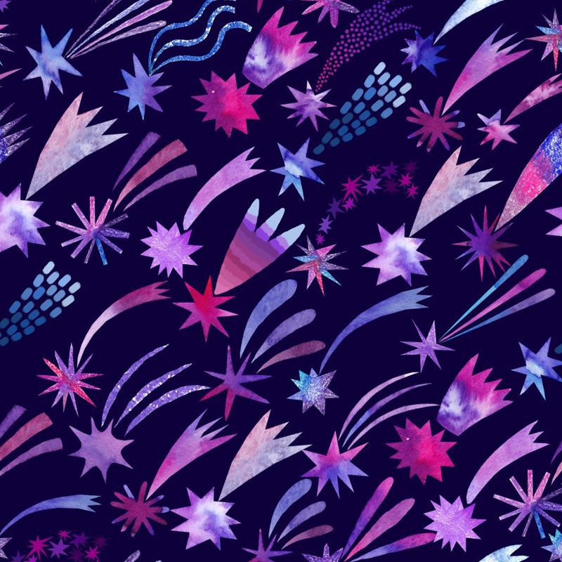 Huge Outer Space Wallpaper Mural Cartoon Creative Universe Wall Covering in Bright Color