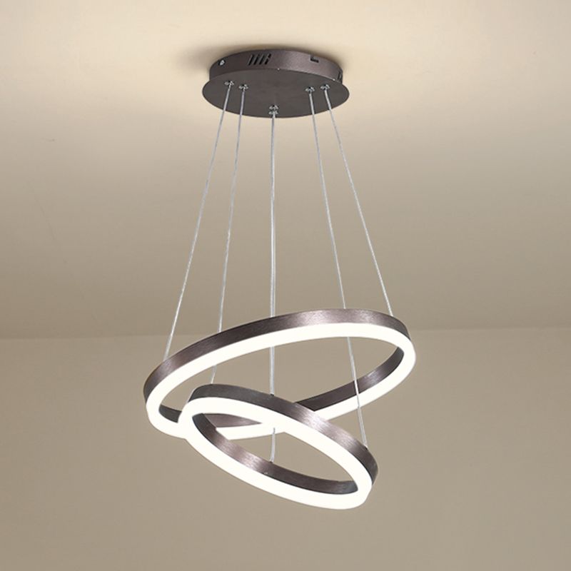 Zeitgenössische mehrschichtige Deckenhänge hängendes leichte geometrische Deckenleuchte für Esszimmer