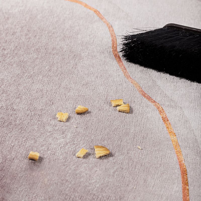 Modern Living Room Area Rug Geometric Pattern Polyester Area Carpet Non-Slip Backing Rug