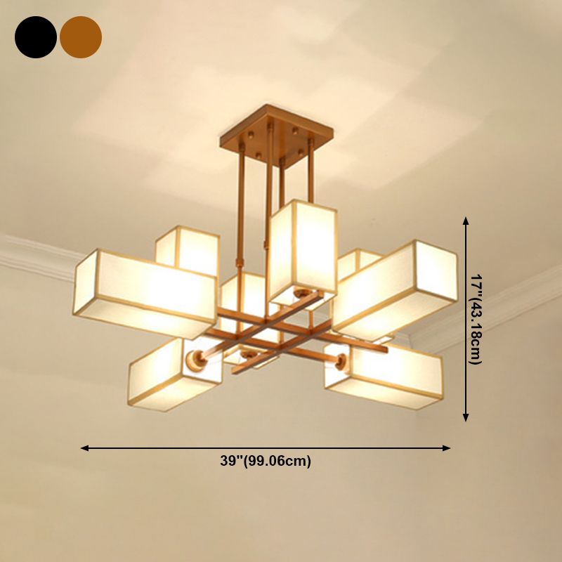 Minimalist Sputnik Hanging Lamp Fabric Chandelier Lighting for Living Room
