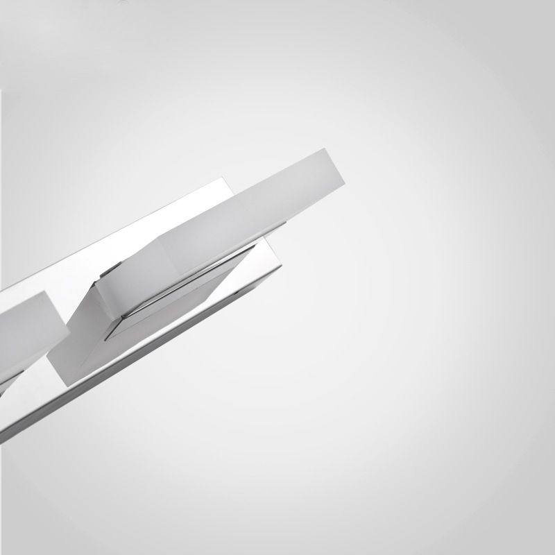 Stainless Steel Vanity Light Fixture LED Square Bathroom Vanity Lamp for Makeup