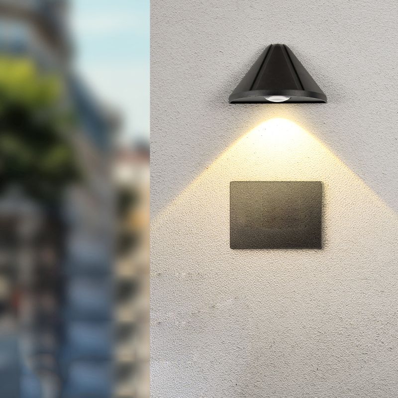 Modern Style Triangle Shade Wall Lamp Metal 1 Light Sconces for Outdoor