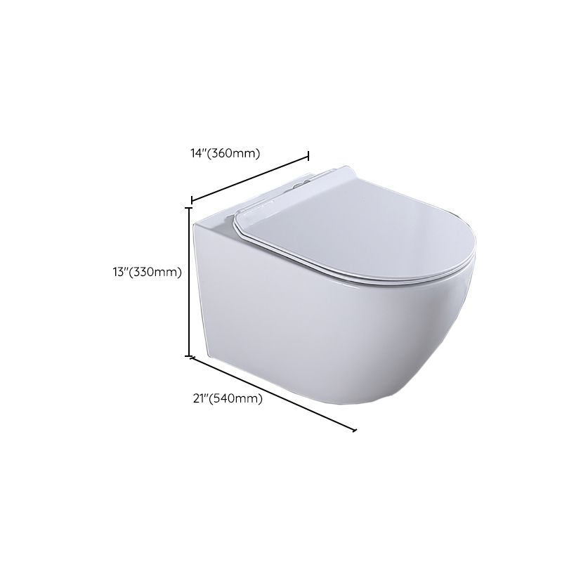 Modern Wall Hung Toilet Bowl 1-Piece Urine Toilet with Seat for Washroom