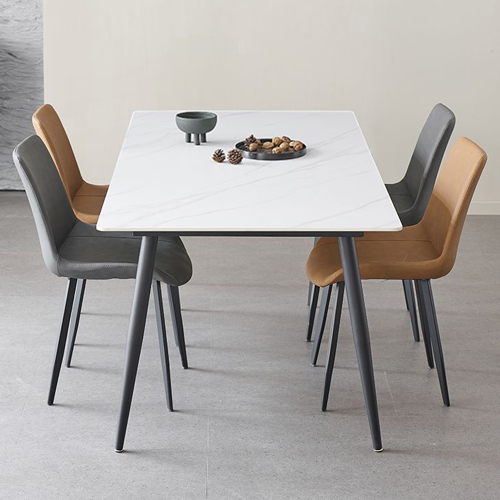 Rectángulo industrial de 4 pies Muebles para el hogar Mesa de comedor de piedra para el hogar