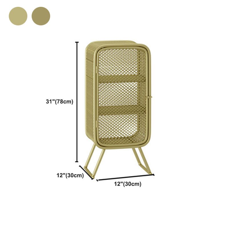 Glam Iron Standard Bookshelf Vertical Closed Back Bookshelf for Home